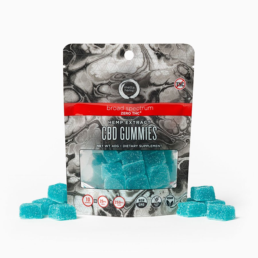 Metta Hemp CBD Gummies: Zero THC* Broad-Spectrum (10 Pieces)